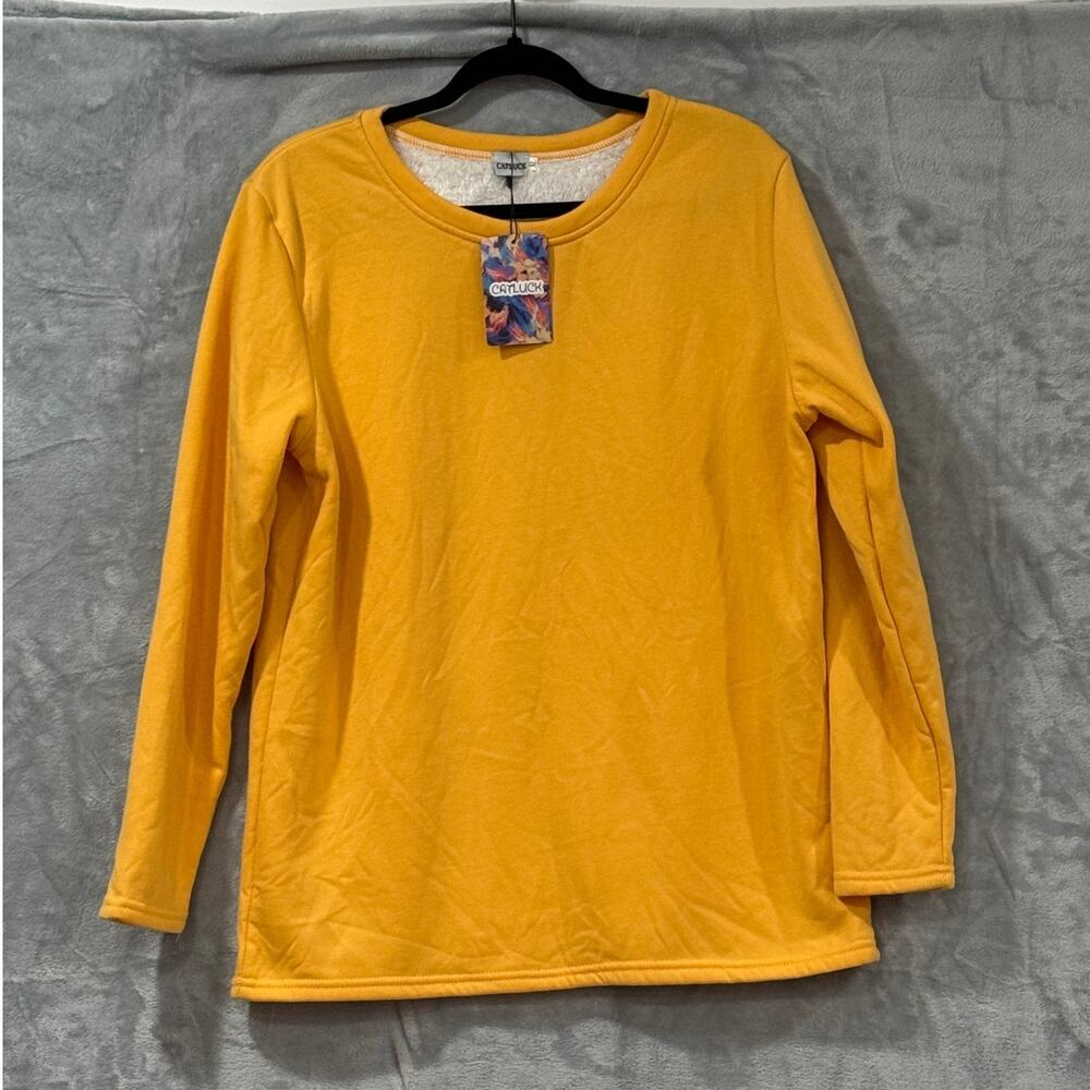 Women's Mustard Yellow Long Sleeve Sweatshirt